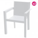 Conjunto de 2 Poltronas Vondom Meal Frame branco fosco