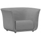 Fauteuil Vondom design Suave in waterafstotende stof grijs staal 1042