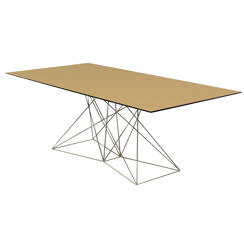 Andere plaatsen Gearceerd Piraat Tafel Faz Vondom 200x100 rvs onderstel zwart blad