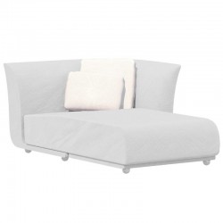 Sofa méridienne gauche Suave Vondom tissu déperlant Gris 1043 Sofa méridienne gauche Suave Vondom tissu déperlant Gris 1043