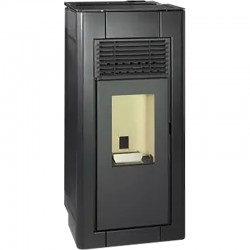 Stufa a pellet Escalor Channelizable 12Kw Nero Izar