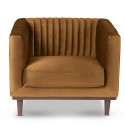 Armchair in Velvet Caramel Mante KosyForm