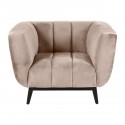 Fauteuil en velours beige Marao KosyForm