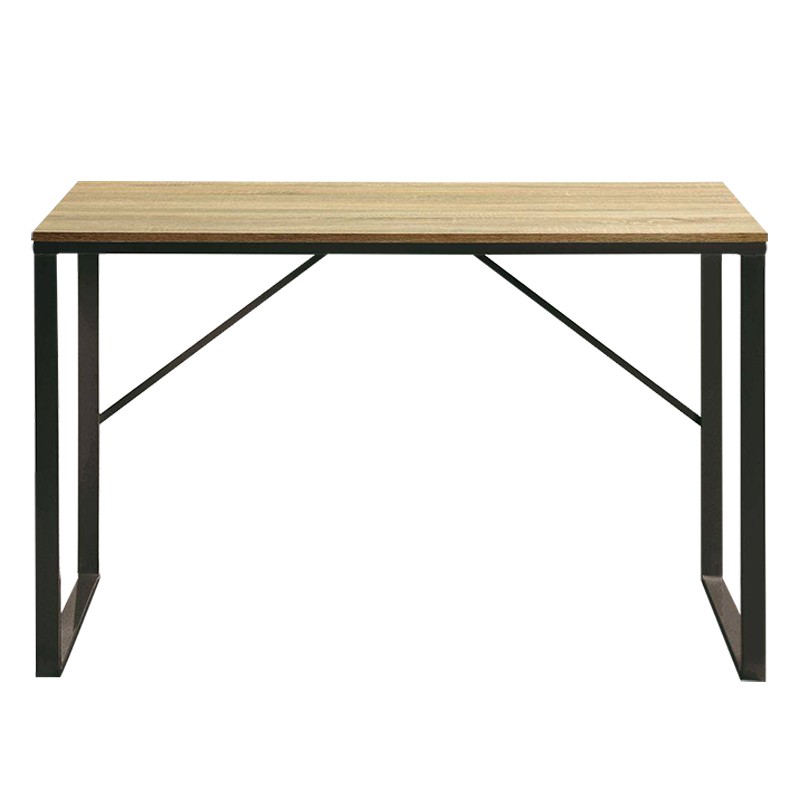 Rectangular desk 120x60 light wood and black metal KosyForm