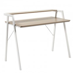 Mesa leve com top 110x60 e prateleira de madeira de efeito madeira KosyForm