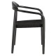 Lot de 2 chaises avec accoudoir en eucalyptus noir et naturel KosyForm