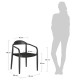 Lot de 2 chaises avec accoudoir en eucalyptus noir KosyForm