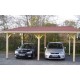 Single-walled Wooden Carport 22m2 with Habrita Roof