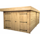 Garagem de madeira Habrita 21m2 Telhado plano