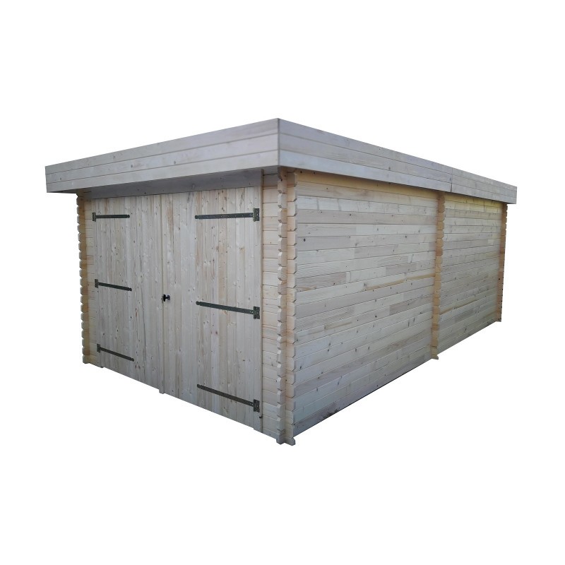 Houten garage Habrita 21m2 dak