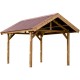 Carport en Bois 18m2 avec Toit Habrita