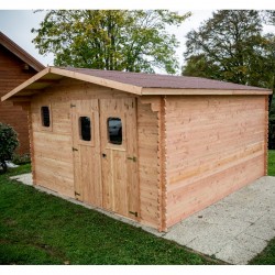 Abri Savoie 3,55 m2 avec plancher livré et monté : Abris de jardin,  carports et abris à bois HABRITA mobilier - botanic®