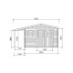 Garden shed Habrita in solid Douglas wood 17.20 m2 with Bucher