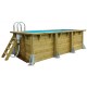 Pool Holz Ubbink Azura 400x750 H130 Liner Beige