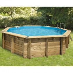 Pool Wood Ubbink Océa 510 H120 Liner Blauw