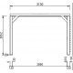 Pergola en bois Habrita avec Ventelles amovibles sur Toiture et un côté 348x310x232 Veneto