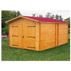 Garage in legno massello Habrita 21m2 con assi 28mm