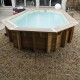 Piscine Bois Ubbink Océa 355x550 H120cm Liner Bleu