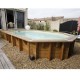 Piscine Bois Ubbink Océa 355x550 H120cm Liner Beige sable