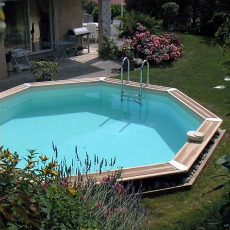 Piscine Bois Ubbink Océa 580 H130cm Liner Bleu