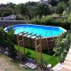 Piscine Bois Ubbink Océa 470X860 H130cm Liner Bleu