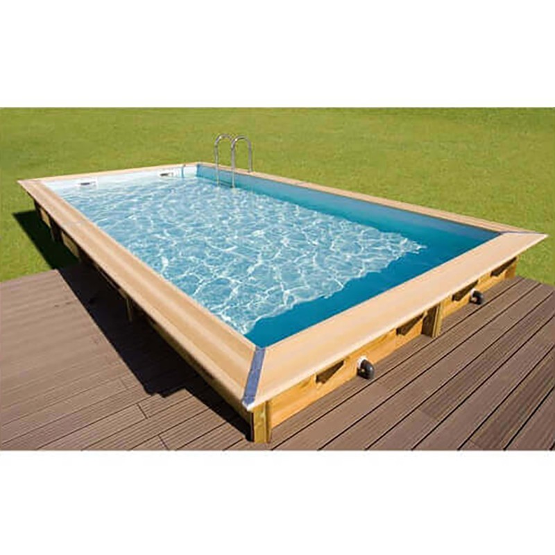 Pool Holz Ubbink Linea 350x650 H140cm Liner Beige