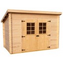 Habrita Garden Shed in solid wood 6,05m2 with roof corrugated plates