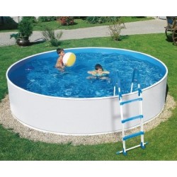 Swimming pool Azuro Round Graphite-white 360x120 Swimming pool Azuro Round Graphite-white 360x120