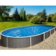 Piscina Azuro Round Grafite-branco 360x120