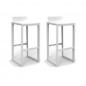 Juego de 2 taburetes high Wall Street Vondom White