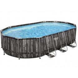Tubular Pool Swing Oval Wood Design 610x366x120