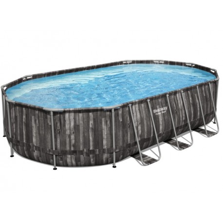 Piscina Azuro Round Grafite-branco 360x120