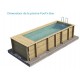 Urban Pool Procopi wooden 600 x 250 x H 133 Automatic Coverage