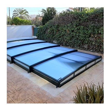 Pool Enclosure Ultraplat Telescopic Abrisol Tapia ready to install for pool 600 x 300