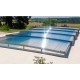 Pool Enclosure Low Telescopic Shelter Tapia pronto per l'installazione per piscina 800 x 400