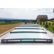 Pool Enclosure Low Telescopic Shelter Tapia pronto per l'installazione per piscina 800 x 400