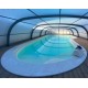 Pool Enclosure Low Telescopic Abrisol Tapia pronto per l'installazione per piscina 600 x 300