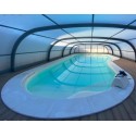 Abri de Piscine Cintrè Abrisol télescopique Malta prêt à poser pour piscine 900 x 450