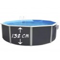 Above ground pool TOI Prestigio round 460x132 with complete kit Anthracite