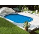 PPiscine Ovale Azuro Ibiza 350x700 H150 avec Filtre à Sable