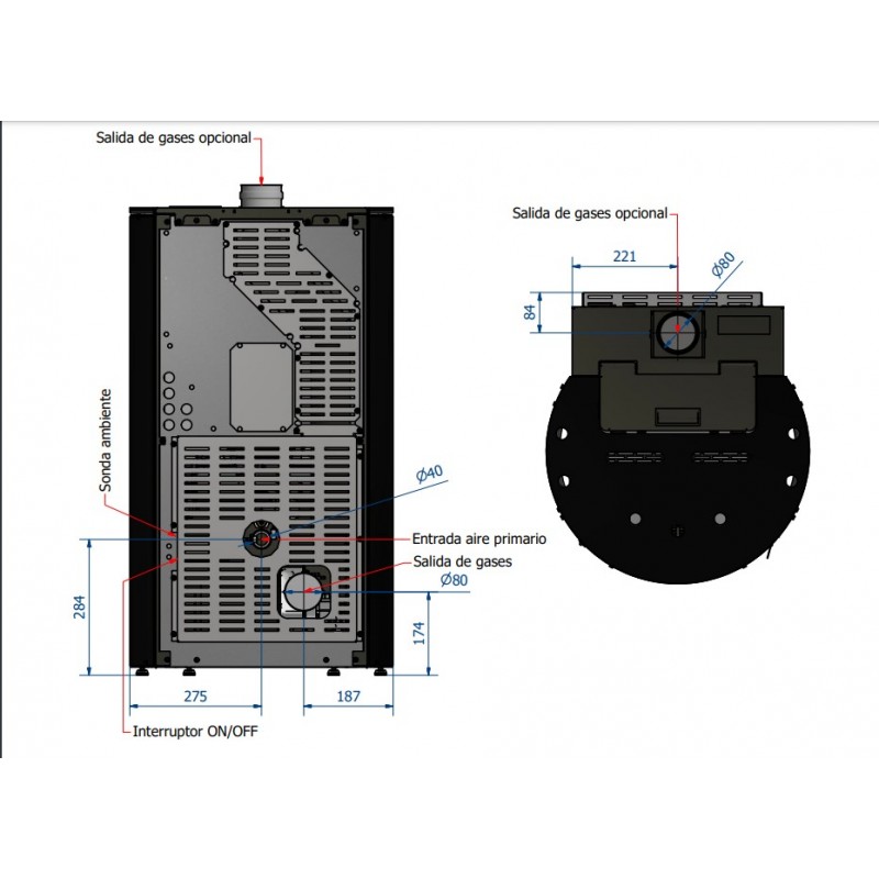 VENTILADOR TANGENCIAL ESTUFA PELLETS FERLUX (6-8-10 KW) - Ecobioebro