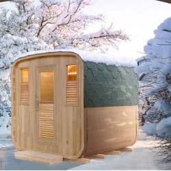 Gaïa Nova 6-seater outdoor sauna Holl's en Epicea