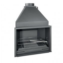 Ferlux wood stove with Forno 60 oven in 16kW steel with glass