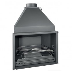 Ferlux Einbaugrill S80 Stahl mit Dunstabzugshaube