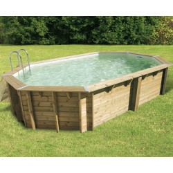 Pool Wood Ubbink Azura 610x400 H120cm Beige Liner