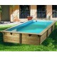 Piscina Legno Sunwater 550x300 H140cm Fodera Blu Ubbink