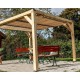 Habrita houten pergola 341x313x217 met afneembare zuignappen op dak