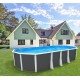 Piscina elevada TOI Ibiza Oval 915x457x132 con kit completo Antracita