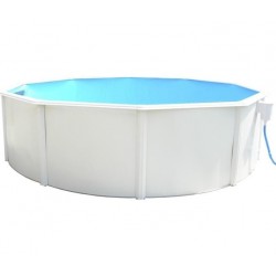 Piscina elevada TOI Canarias redonda 350xH120 con completo kit blanco