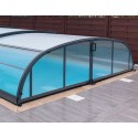 Mid-height pool enclosure Telescopic shelter Malta 12.76x6m ready to install
